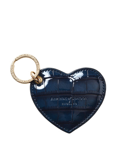 Aspinal Of London Heart key ring in blue at Collagerie