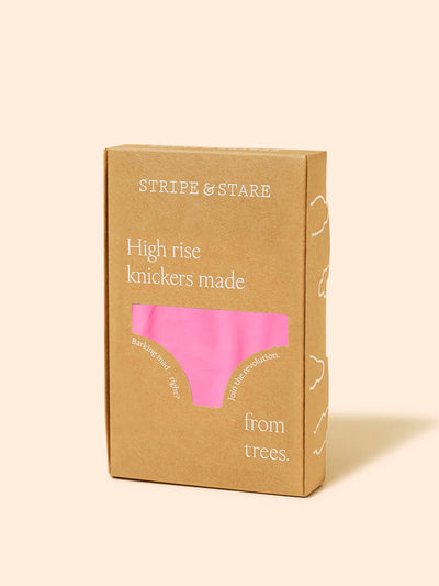 Stripe & Stare Hot pink high rise knicker at Collagerie