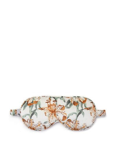 Desmond & Dempsey Silk eye mask lilium cream at Collagerie