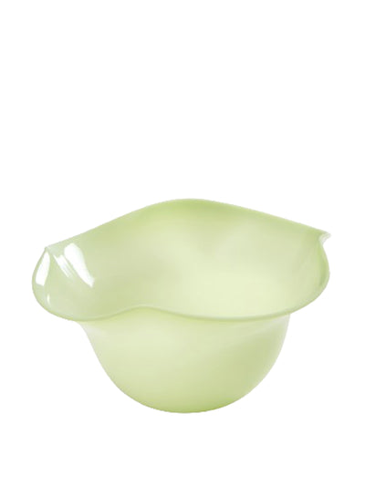 Domenica Marland Murano ruffle bowl in green at Collagerie