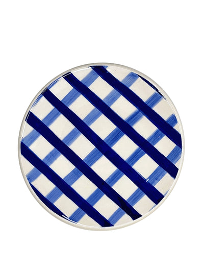 Villa Bologna Blue trellis side plate at Collagerie