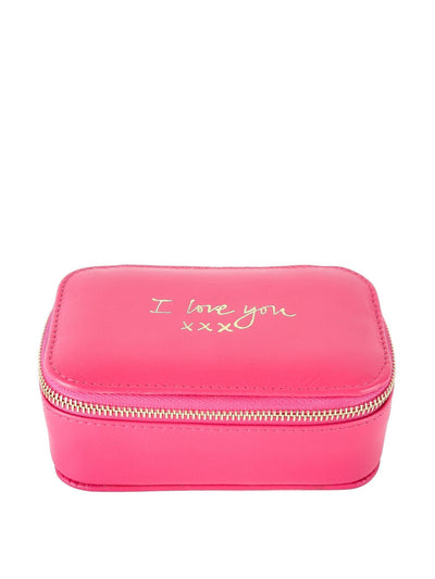 Noble Macmillan Pink I Love You Travel jewellery box at Collagerie