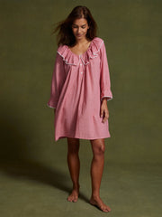 Redcurrant gingham India nightdress  If Only If    - Collagerie