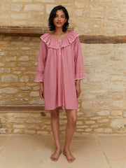 Redcurrant gingham India nightdress  If Only If    - Collagerie