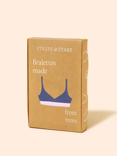 Stripe & Stare Indigo and pirouette t-shirt bra at Collagerie