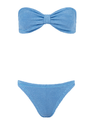 Hunza G Cornflower blue Jean bikini at Collagerie