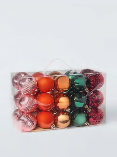 John Lewis & Partners Dawn and dusk shatterproof baubles (box of 30) at Collagerie