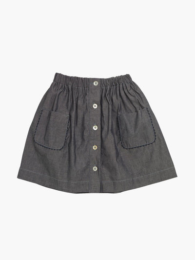 Amaia Grey chambray Juliette skirt at Collagerie