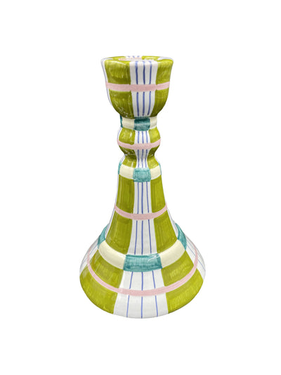 Silo Studio Kente candlestick, green at Collagerie