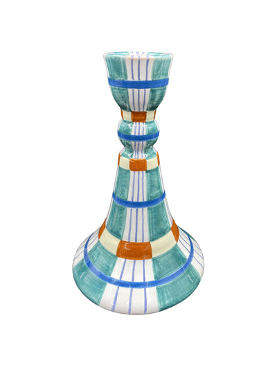 Silo Studio Kente candlestick, turquoise at Collagerie