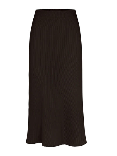 Anemos Maxi skirt in stretch tencel rib knit at Collagerie