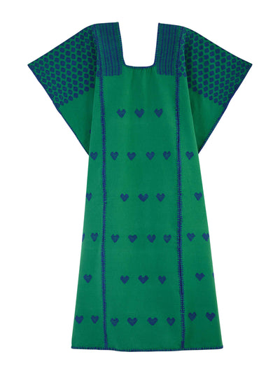 Pippa Holt Three panel midi kaftan in green and blue at Collagerie