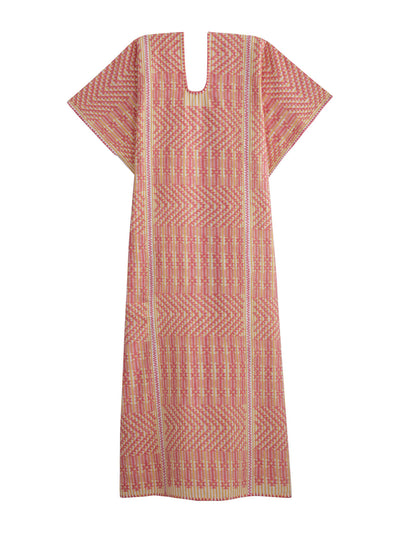 Pippa Holt Three panel midi kaftan in yellow, pink and white at Collagerie