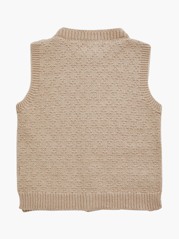 Sand knitted vest Baby Clothing Amaia    - Collagerie