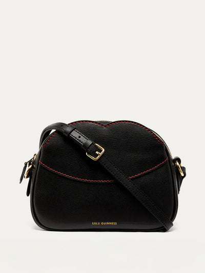 Lulu Guinness Black leather baby crossbody bag at Collagerie