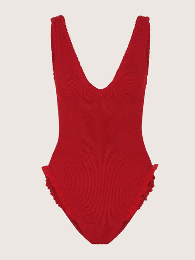 Hunza G Red Lisa swimsuit at Collagerie