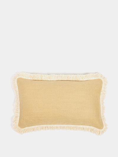 Hadeda Alfie linen scatter cushion in butter at Collagerie