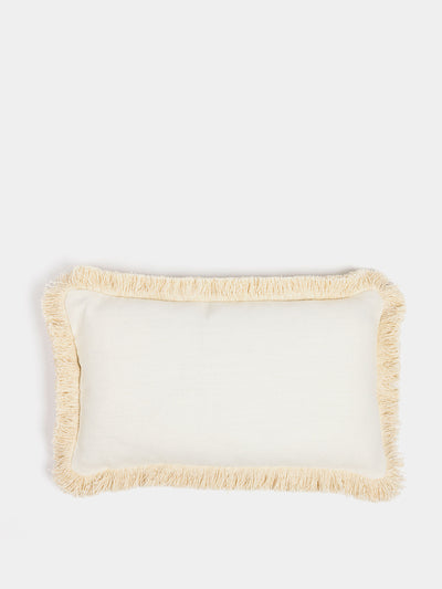 Hadeda Alfie linen scatter cushion in ivory at Collagerie