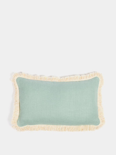 Hadeda Alfie linen scatter cushion in seaglass at Collagerie