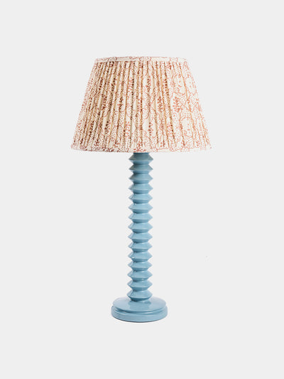 Hadeda Aztec lamp base in stone blue at Collagerie