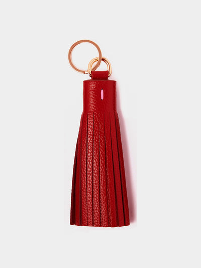 London Velvet The chunky tassle in Bright Red at Collagerie