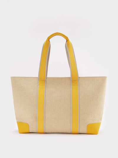 London Velvet The Luxe beach bag in sunshine yellow at Collagerie