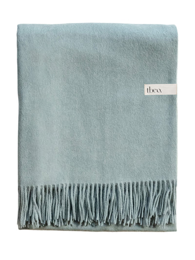 TBCo Sage melange lambswool small blanket at Collagerie