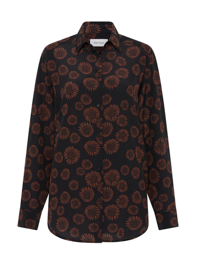 Matteau Panama long sleeve silk shirt at Collagerie