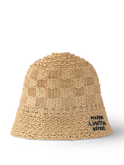 Louis Vuitton Damier raffia hat at Collagerie