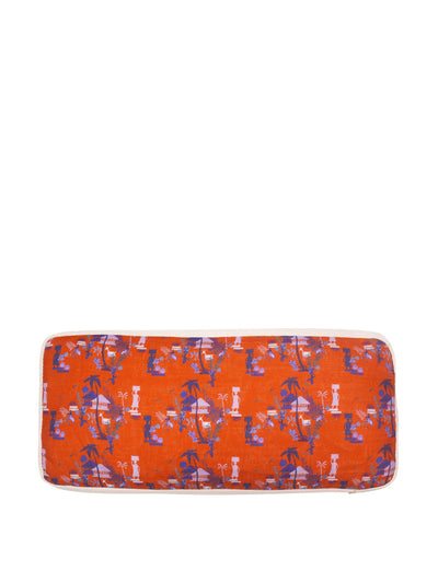 Dar Leone Laramee coral Kpokpo cushion at Collagerie