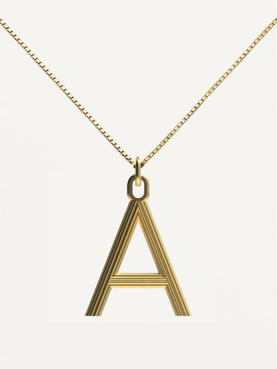Dévé Large gold Alphabet necklace at Collagerie