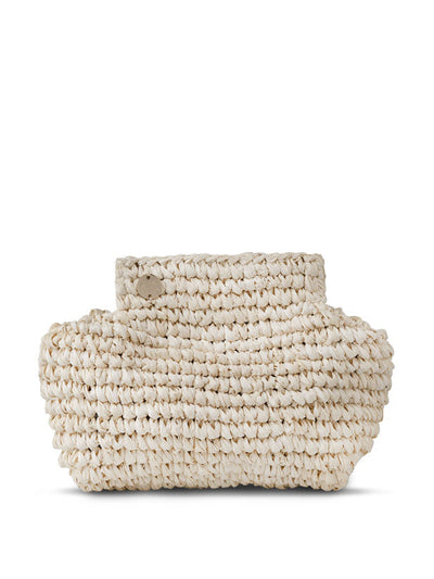 STELAR Lilis small raffia frame clutch bag at Collagerie