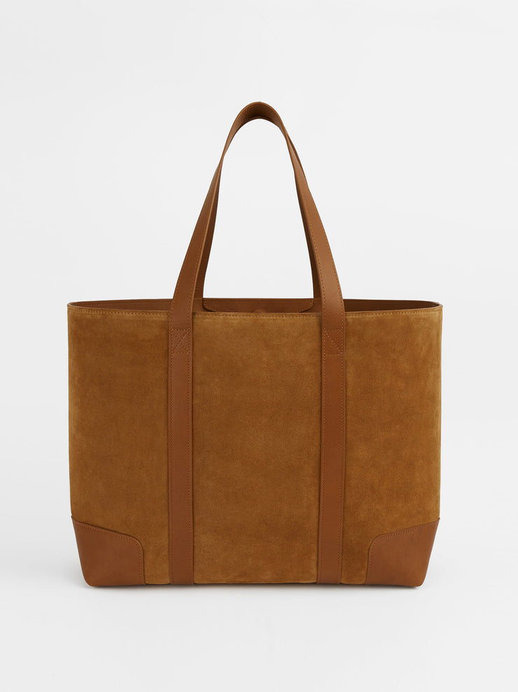 Tan suede tote bag Tote London Velvet    - Collagerie