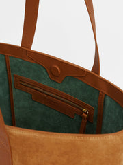 Tan suede tote bag Tote London Velvet    - Collagerie