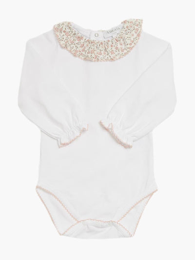 Amaia Pink floral LS bodysuit at Collagerie