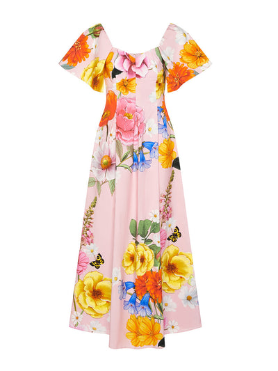 Borgo De Nor Juayua pink taffeta Gracie maxi dress at Collagerie