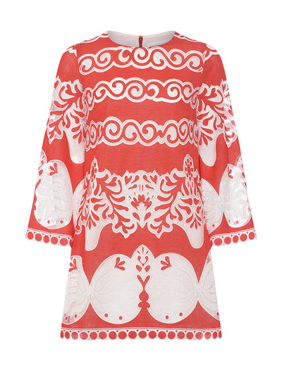 Borgo De Nor Red lace Stevie mini dress at Collagerie