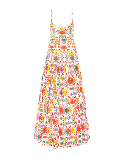 Borgo De Nor Avatar white crepe Merle maxi dress at Collagerie