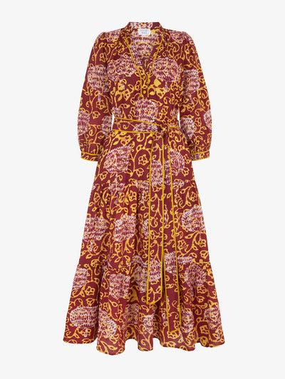 Pink City Prints Earthen jungle Marina dress at Collagerie