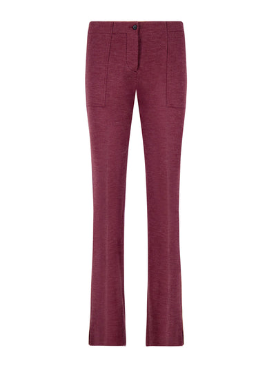 Marina Moscone Red jersey mouline lounge pants at Collagerie