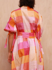 Suki shirt dress in hibiscus check