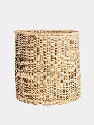 Hadeda Round closed weave cane planter at Collagerie