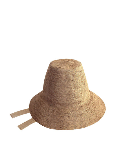 BrunnaCo Meg jute straw hat in nude beige at Collagerie