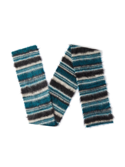 Isabel Marant Striped brushed merino-blend scarf at Collagerie