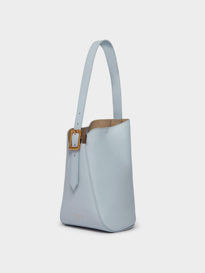 J&M Davidson Mini Quiver bucket bag, ice blue at Collagerie