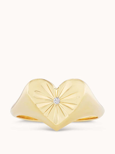Marlo Laz Petite heart pinky ring at Collagerie