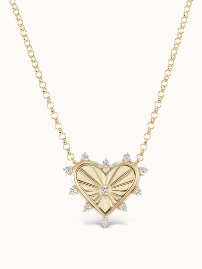 Marlo Laz Mini spiked heart necklace at Collagerie