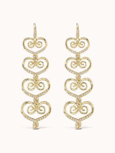 Marlo Laz Venetian heart earrings at Collagerie