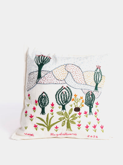 Hadeda Story cushion, 22 at Collagerie