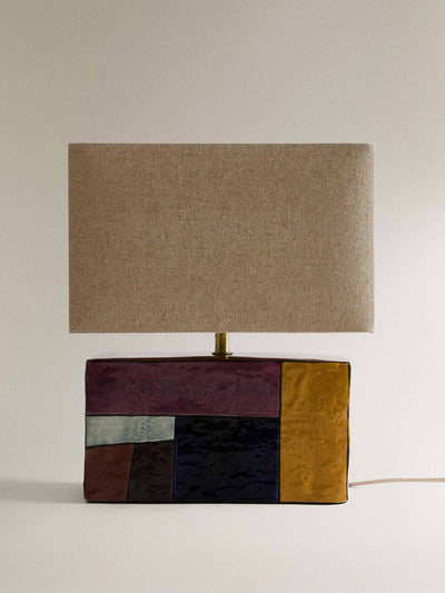 Zara Home x Collagerie Table lamp with mosaic base at Collagerie